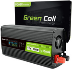 Grüne Zelle PowerInverter LCD 12V -> 230V 500W/1000W CLEAN SINUSOIDA