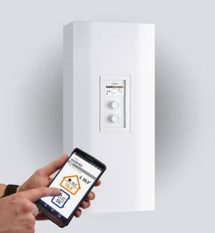 EKCO.M3 elektrische cv-ketel met 12/16/20/24 kW vermogen, 400V 3N voeding, ideaal voor efficiënte ruimteverwarming.