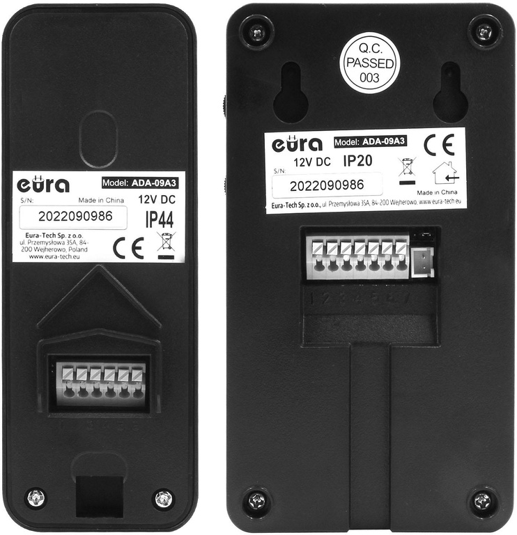 EURA ADP-09A3 black hands-free intercom