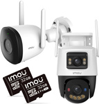 Lot de 2 caméras IP IMOU BULLET 2C 4MP et Cruiser Dual 10MP (5MP + 5MP)