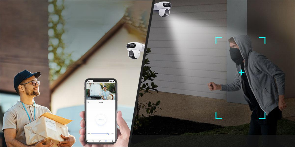 Cámara IP Ezviz H90 con resolución de 4MP+4MP