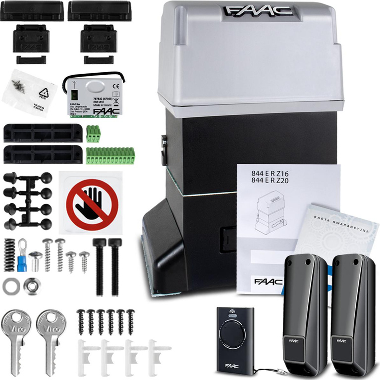 FAAC 844 E R Z16 kit pentru porți glisante de 1800 kg, 230V