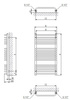 ONNLINE PBD 530x990 Badheizkörper, Heizleistung: 520W (75/65/20), Abstand: 490mm, Anschlussart: SX (unterer Anschluss nur bei Kollektoren), Farbe