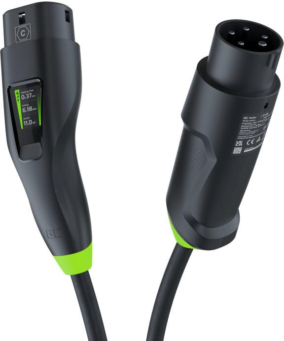 ELECTRIC CAR CHARGER 2-in-1 Green Cell Habu EVGC01 11kW TYPE 2 7M WALLBOX MOBILE