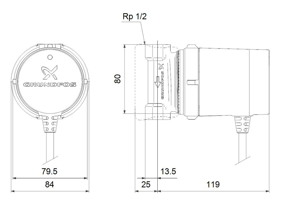 Circulation pump C.W.U COMFORT 15-14 BA PM, AUTO-ADAPT