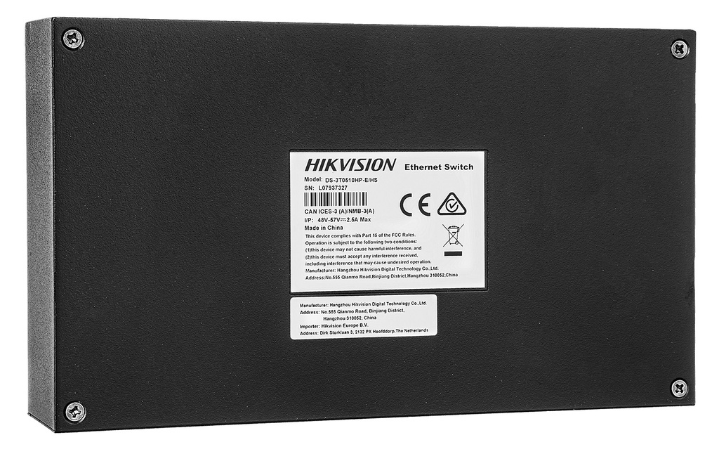 DS-3T0510HP-E/HS - switch industrial, gigabit PoE 8-port + 2 SFPs