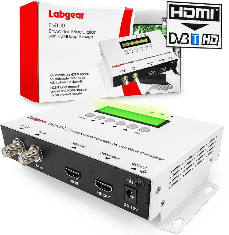 HDMI-Modulator für DVB-T H.264 Labgear EM1001 35MER / 100dBuV