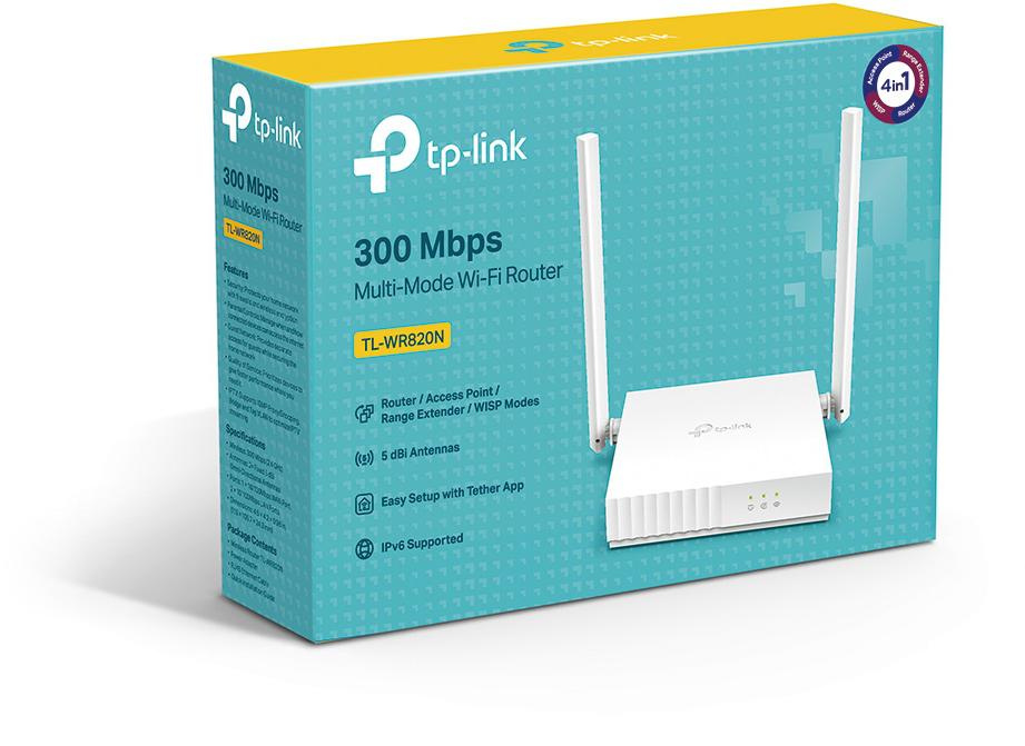 Router TP-Link TL-WR820N Wi-Fi N300 Mbps Dwupasmowy