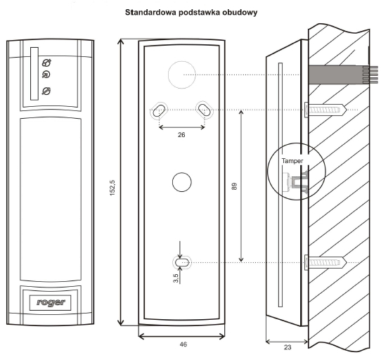 ROGER MCT12M-BK-IO proximity reader