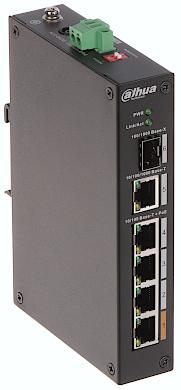 Switch Dahua PFS3106-4ET-60-V2 - 4 porturi PoE, 60W, Fast Ethernet