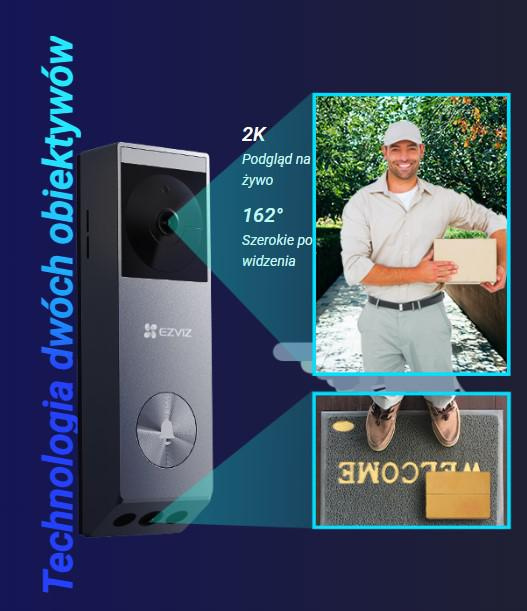 Portar video cu baterie Ezviz EP3X 3MP 2MP