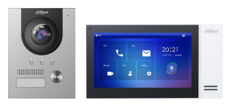 Dahua video-intercom kit KTP01-S2F med monitor och utomhuspanel