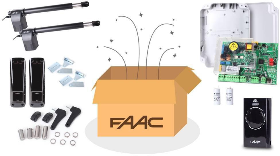 ALFA LONG startset - 51700425 FAAC 414 voor 10m dubbele vleugelhekken