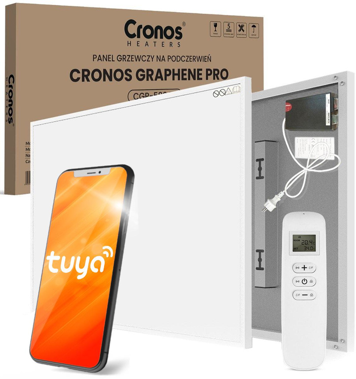 IR-Heizplatte CRONOS Graphene PRO CGP-580TWP Weiß