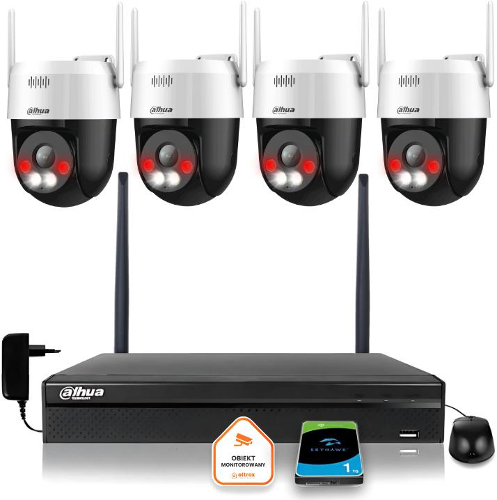 Dahua IP surveillance kit wireless 4 cameras 5MPx P5AE-PV DVR 1TB
