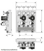 Grupa pompowa KOMBIMIX-ONNLINE dla 2 obwodów: 1 obwód z mieszaczem ze zintegrowaną regulacją emperatury i 1 obwód bez mieszacza