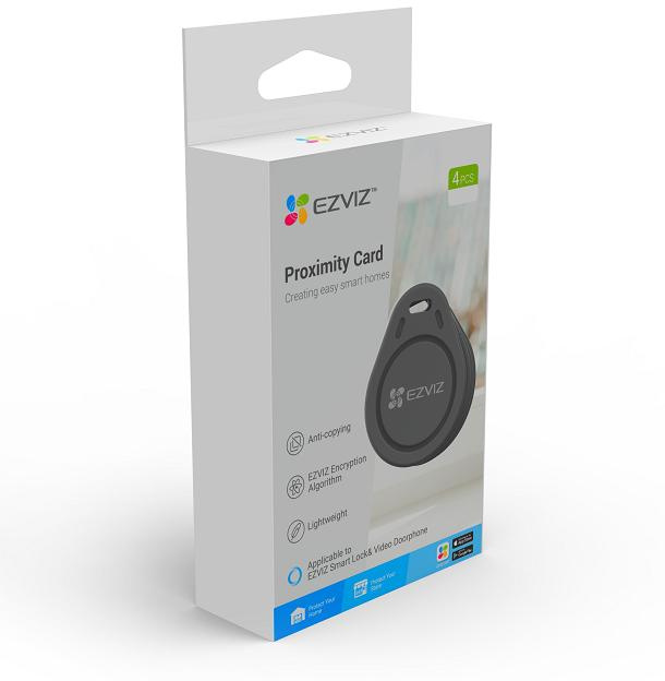 Portachiavi di prossimità EZVIZ modello CS-DL-IC-CPU-R200, set di 4 pezzi