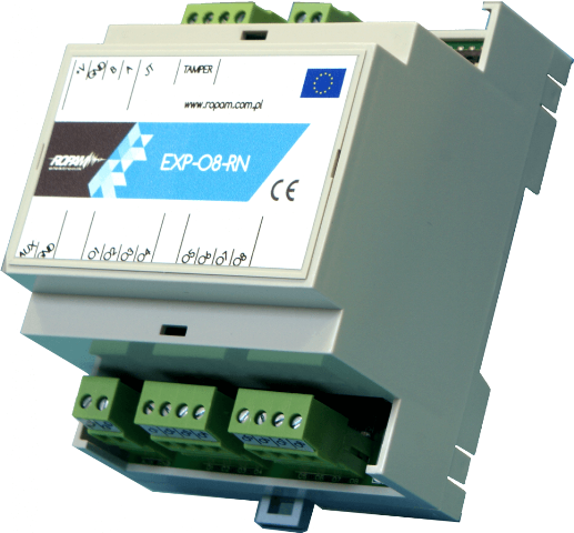 Ropam EXP-O8T-RN-D4M output expander with 8 relay outputs