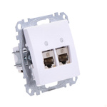 Computer socket 2xRJ45 cat.6 STP, white SEDNA DESIGN