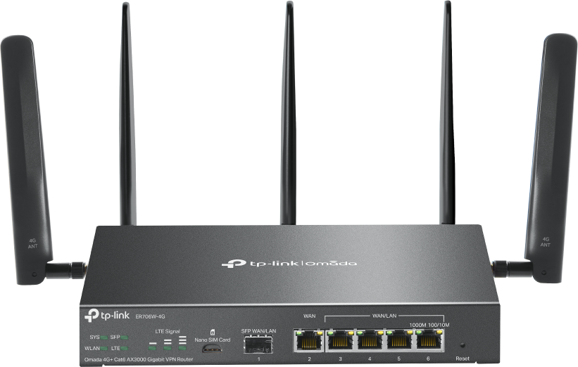 TP-LINK 4G LTE Cat6 ROUTER Omada AX3000 (ER706W-4G)