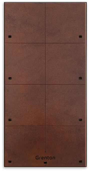 Ecran tactile SMART PANEL 8B cuir foncé Grenton