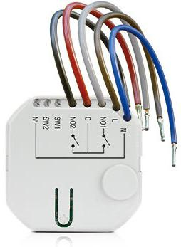 SATEL BE WAVE Controllore bicanale wireless 230 V AC, scatola posteriore Smart CH Relè ASW-210 ABAX2