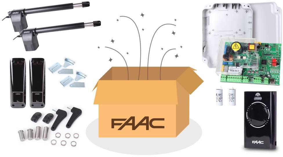Starter kit ALFA - 51700426 FAAC 414 per cancelli a due ante da 8 m