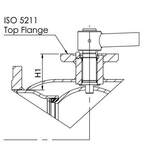 Vexve Gas-Kugelhahn DN100 PN16 mit Flansch und reduziertem Durchgang