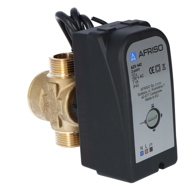 2-weg zonekraan AZV 442, DN15, G3/4" Kvs 10 m3/h, NC