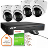 Kit de surveillance de 4 caméras dômes IP EZ-IP de Dahua protection fiable 2K