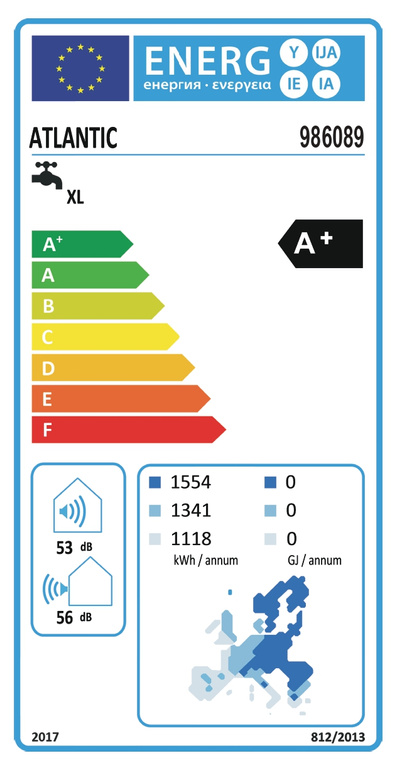 ATLANTIC EXPLORER 270L COIL WiFi R290 - Pompa di calore per acqua calda sanitaria con serpentino, serbatoio da 270L, classe A+