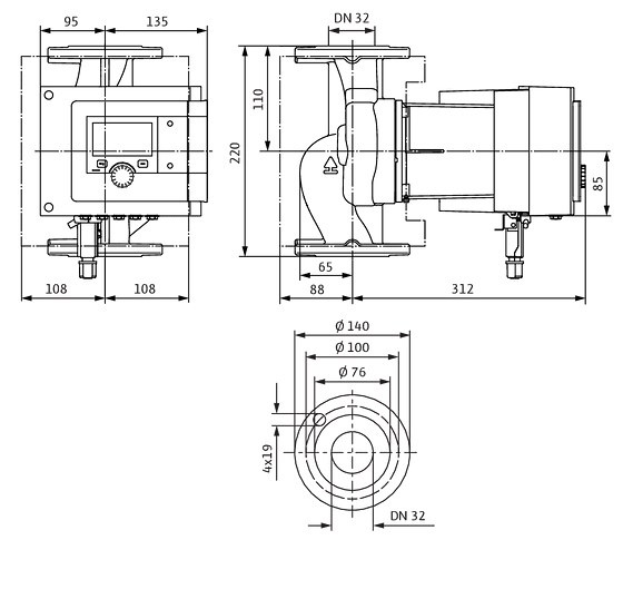 Wilo-Stratos MAXO 32/0.5-16-R7 circulating pump