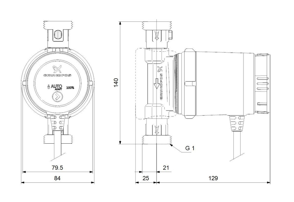 Circulation pump C.W.U COMFORT 15-14 BX TA