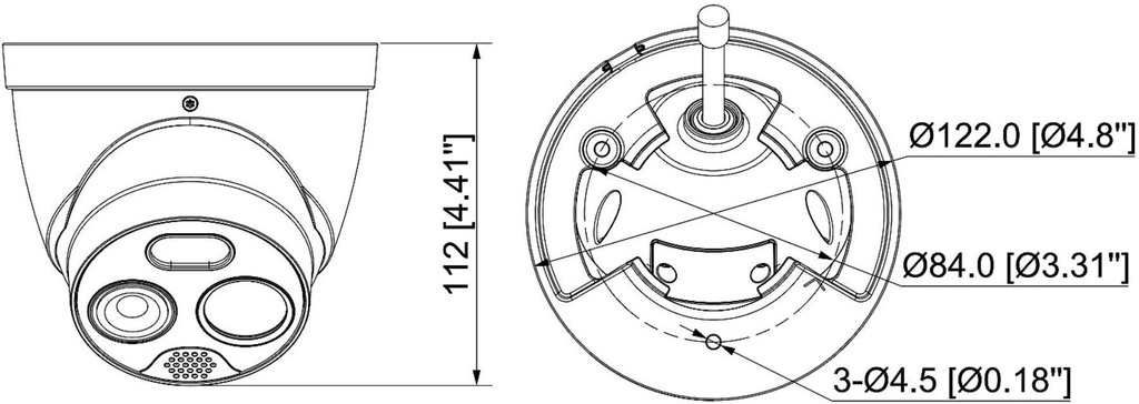 CAMÉRA THERMIQUE DAHUA TPC-DF1241-B3F4-S2