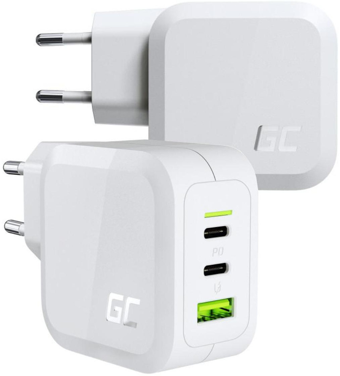 Chargeur Green Cell POWERGAN 65W 2xUSB-C 1xUSB-A CHARGC08W