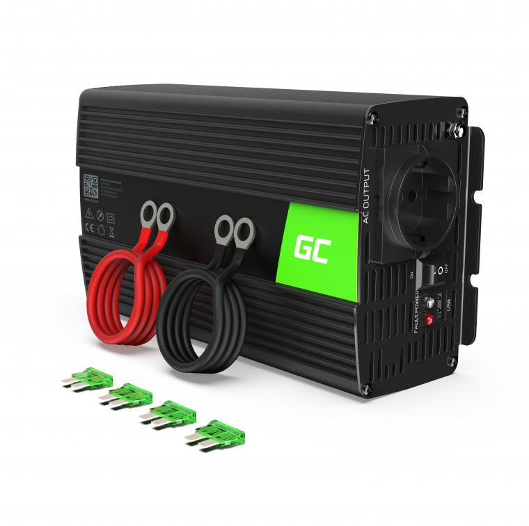 Green Cell 12V -> 230V 1000W/2000W MODIFIED SINUSOIDA NV08 VOLTAGE CONVERTER