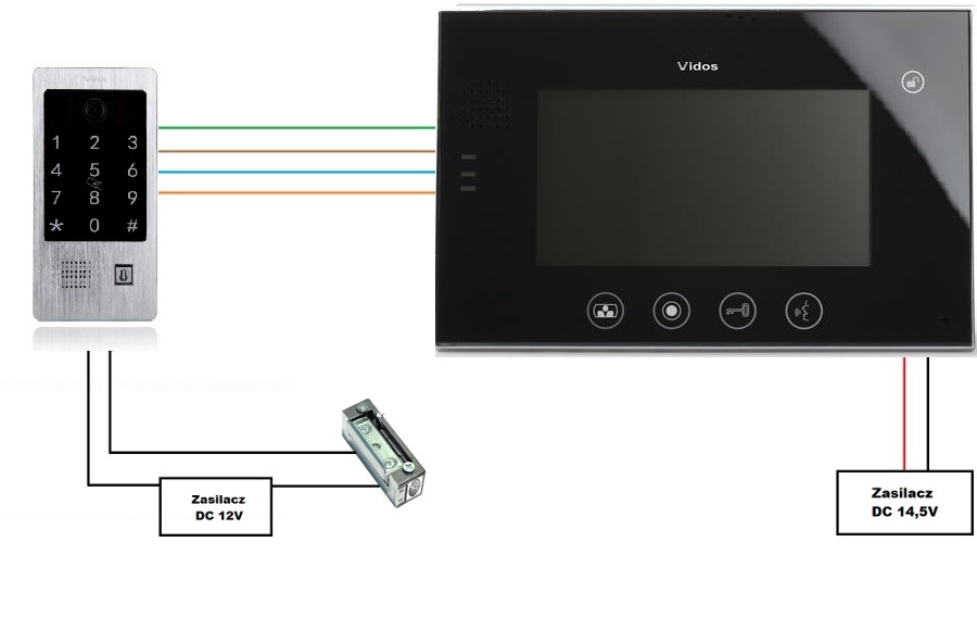 WIDEODOMOFON VIDOS M670B/S20DA