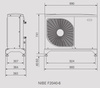 Vzduchové tepelné čerpadlo monobloc F2040 - 6 kW, 1 fáze, 230 V pro modulované ústřední vytápění, bez zásobníku