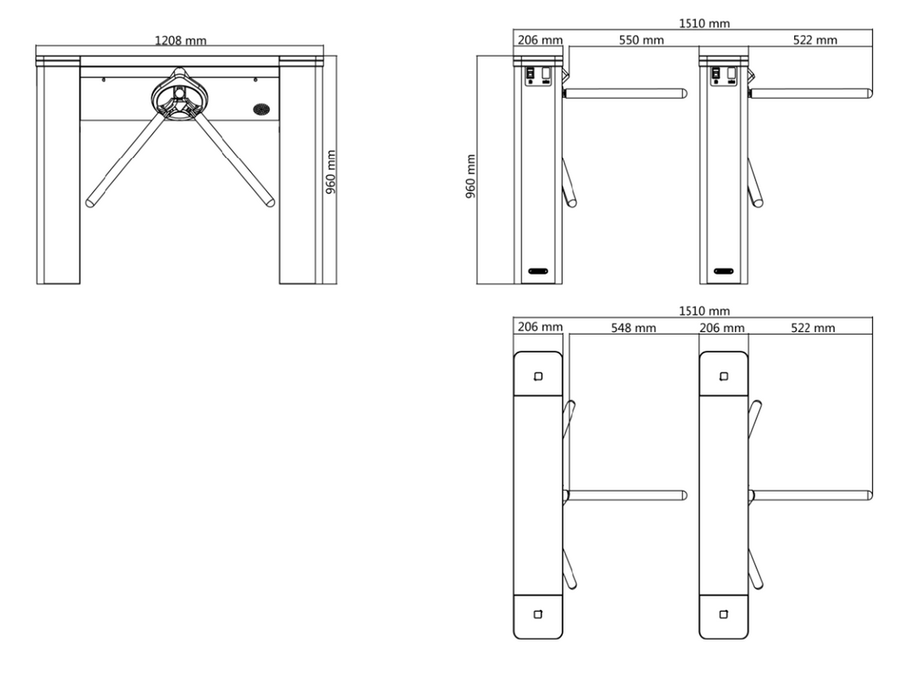 Hikvision DS-K3G501SX-R/M-Dm55 tripod gateway