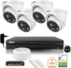 Dahua TIOC 5mpx 2K IP surveillance kit 4 cameras IPC-HDW3549H-AS-PV-0280B-S5 DVR with disk drive for continuous operation