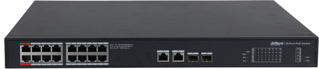 Switch PoE DAHUA PFS3220-16GT-240-V2 avec 16 ports Gigabit