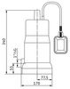 WILO Initial DRAIN 13-9 drainage pump for dirty water, with float switch and 10mb cable