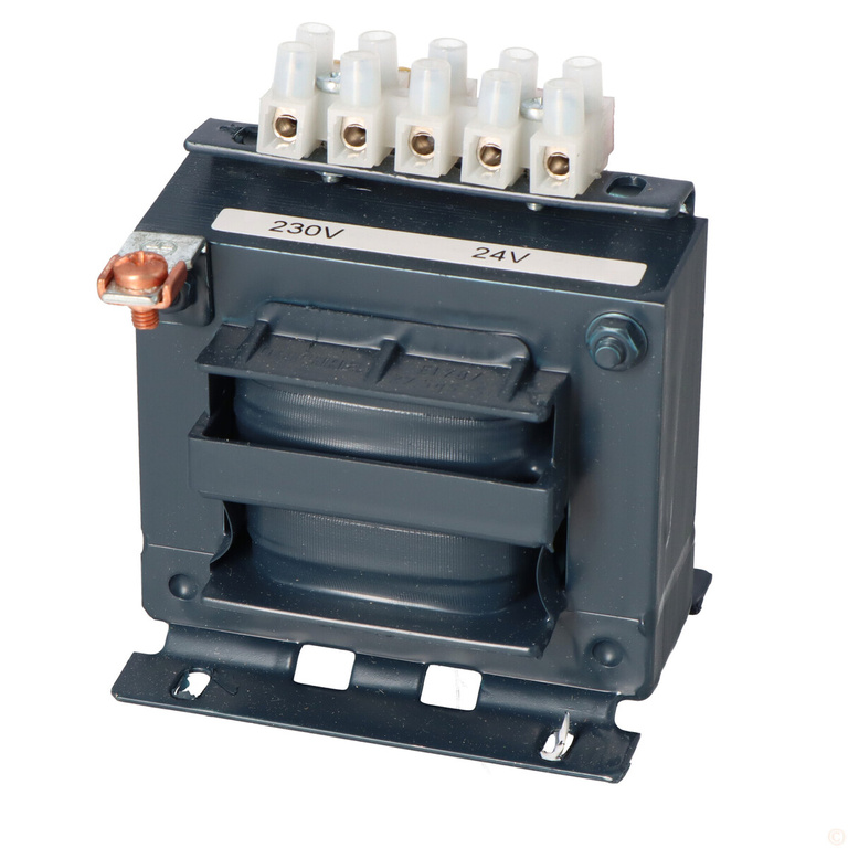 Single-phase transformer TMM 63VA 230V 24V IP00 isolation safety carcass two-chambered