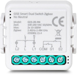 GISE Smart dubbelrelämodul (utan N) Zigbee | Tuya | GDS-ZB-NN