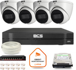 BCS Line IP Surveillance Kit 4x Camera BCS-L-EIP14FSR3-AI1 DVR with 1TB HDD