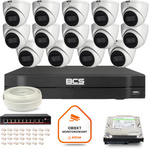 BCS Line IP Surveillance Kit 14x Camera BCS-L-EIP14FSR3-AI1 Recorder with 1TB HDD