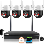 Dahua Kit de vigilancia IP inalámbrico 4 cámaras 5MPx P5AE-PV DVR 1TB
