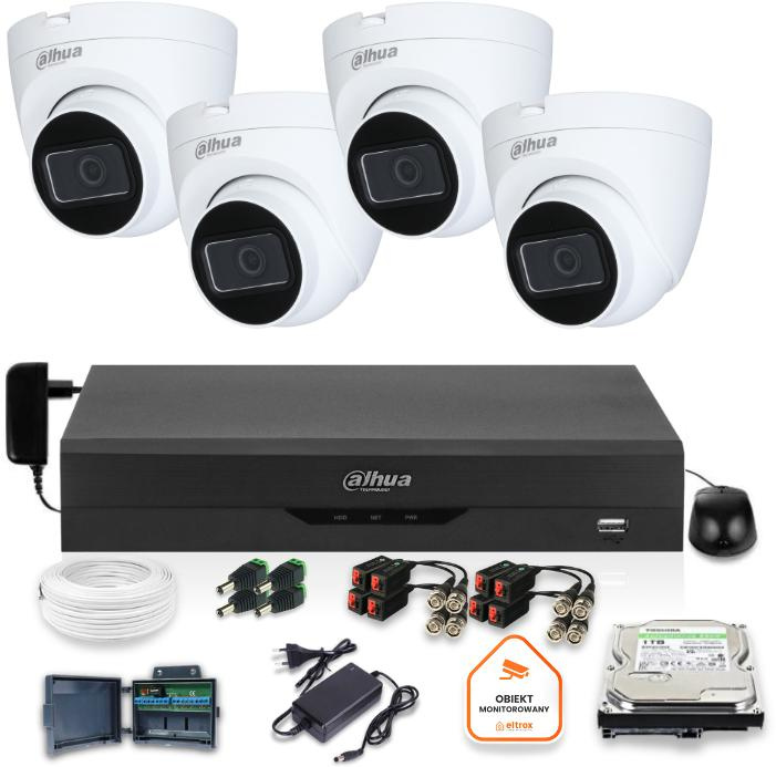 Dahua surveillance kit 4 2Mpx dome cameras 1TB drive