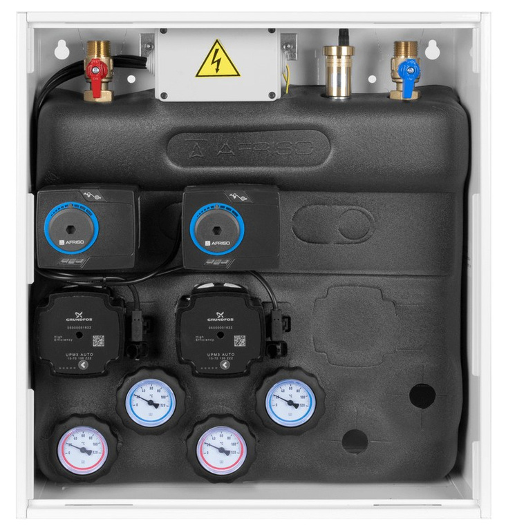 PrimoBox AZB 255 Mischset im Schrank, 2x Drehventil mit ARM 141 Antrieb