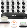 BCS Line IP Surveillance Kit 15x Camera BCS-L-EIP14FSR3-AI1 DVR with 1TB HDD